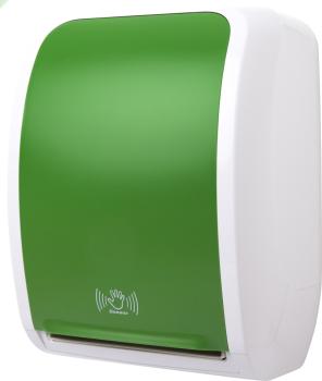 Preview: Handtuchrollenspender Sensor weiß/Grün